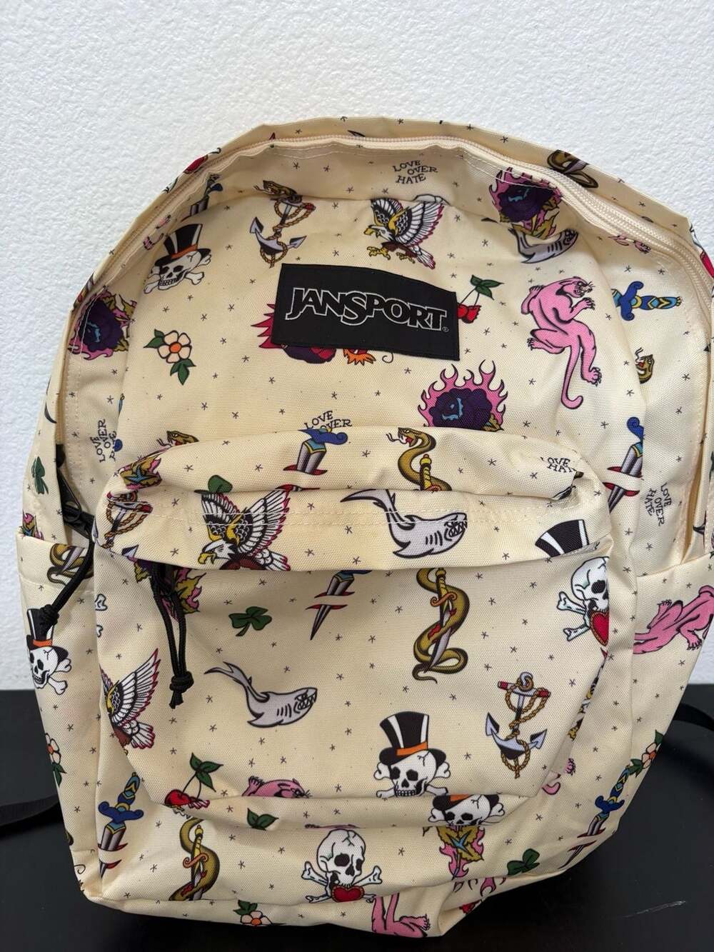 JanSport SuperBreak Plus Backpack Traditional Tats Tattoo Print Laptop Bag 26L